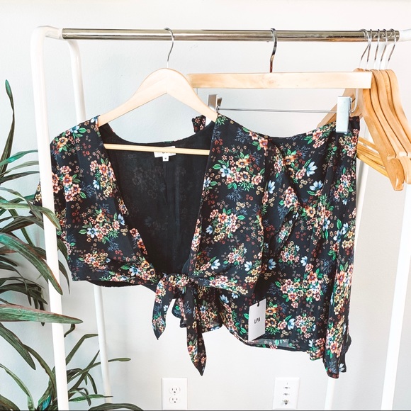 LPA Tops - LPA Floral Silk 2-Piece Matching Set